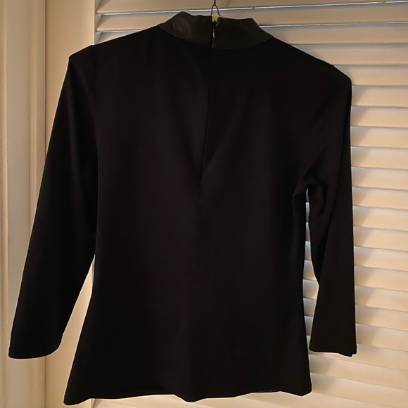 Black Versace Vintage Lace Leather Top Size S - Picture 3 of 8